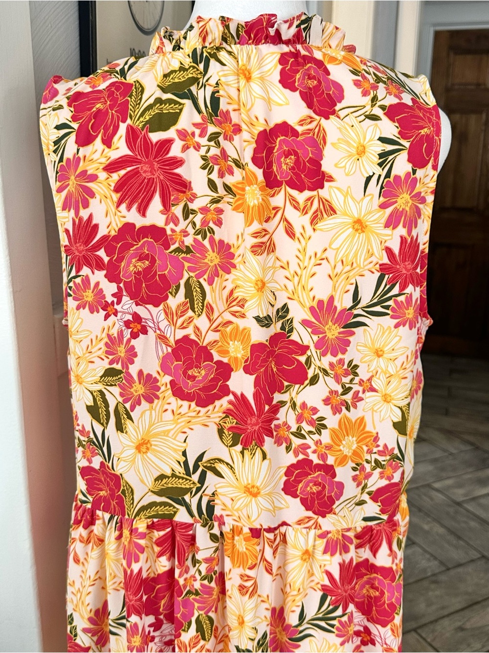 Sugarlips Floral Sleeveless Tiered Maxi Dress | Size Large | Cottagecore Summer - Picture 5 of 8